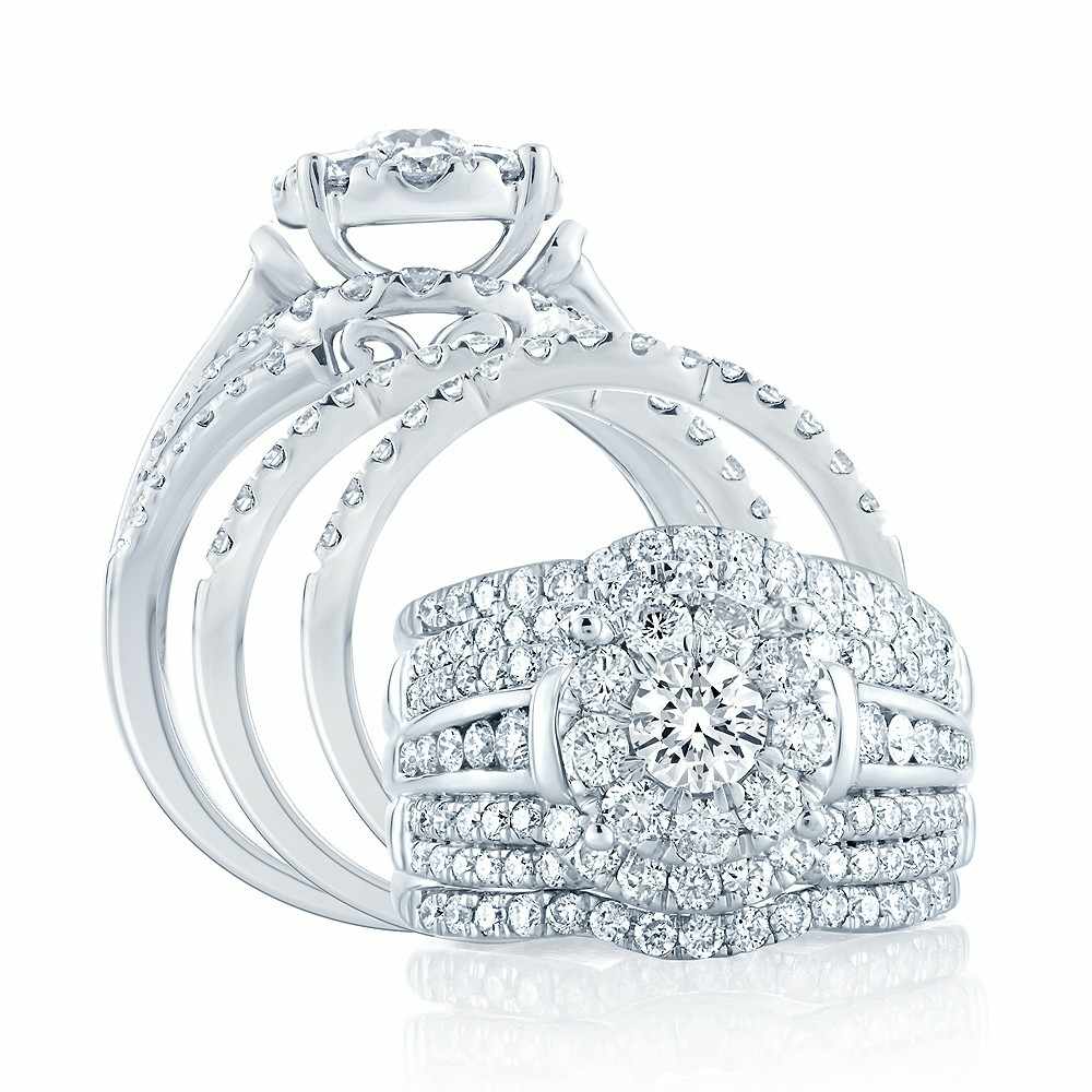 14K 2.44CT Diamond BRIDAL SET