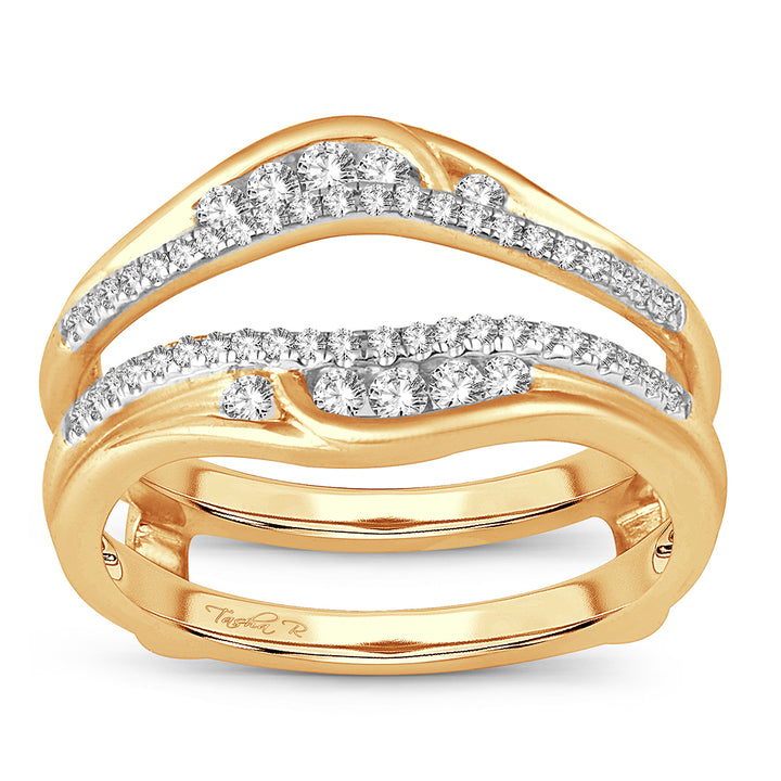 14k Yellow Gold Lab Diamond Ring Guard Enhancer