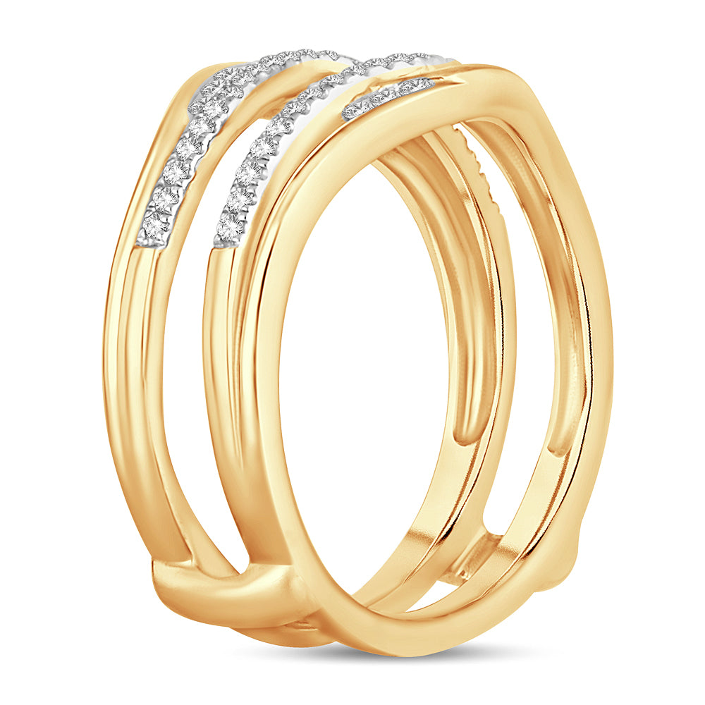 14k Yellow Gold Lab Diamond Ring Guard Enhancer