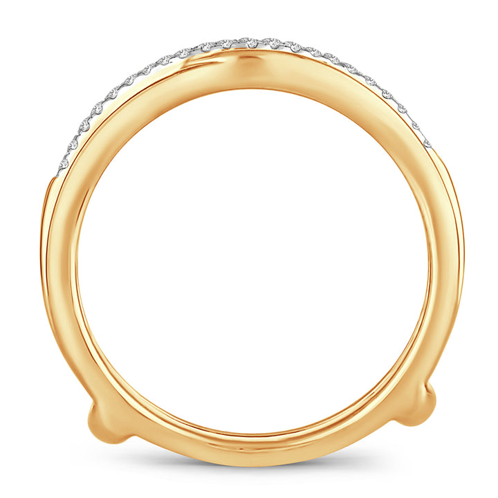 14k Yellow Gold Lab Diamond Ring Guard Enhancer