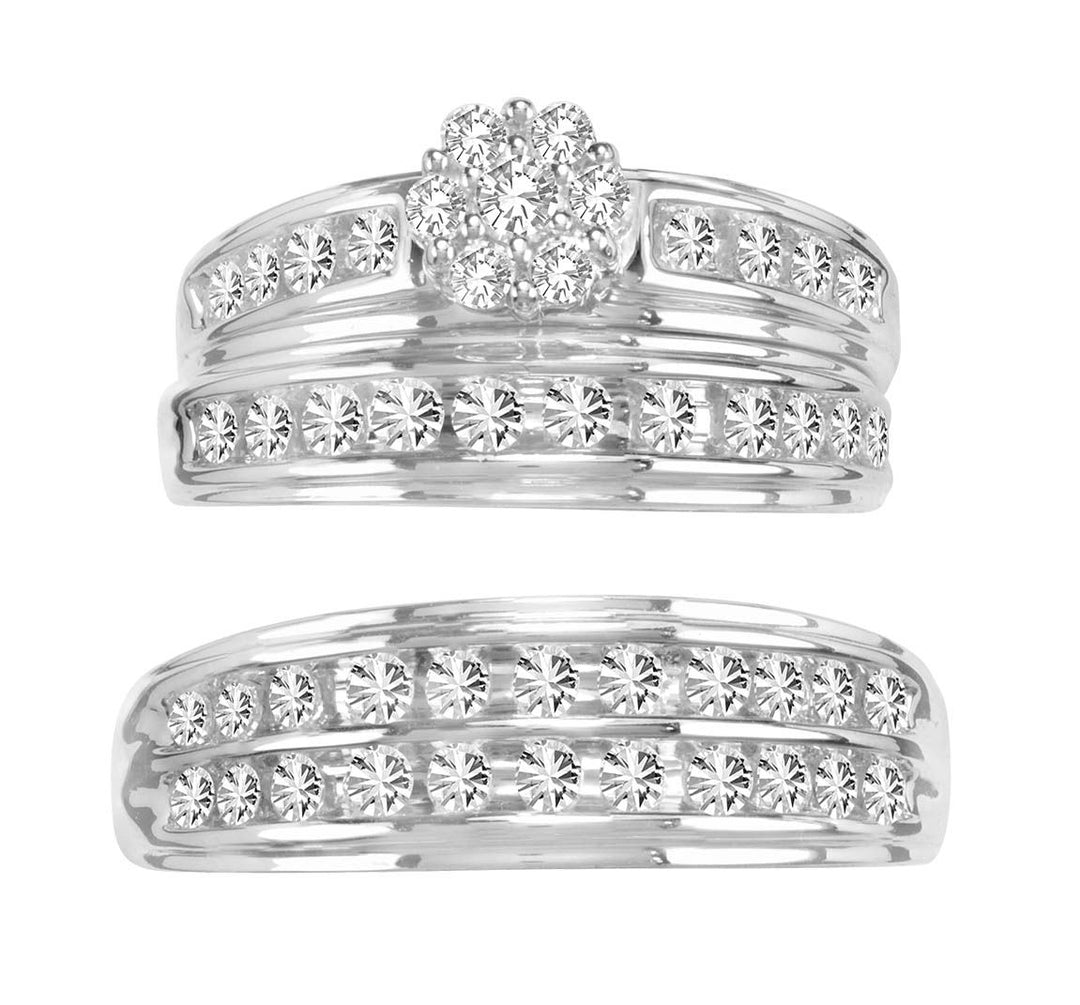 14K 1.02CT Diamond TRIO SET