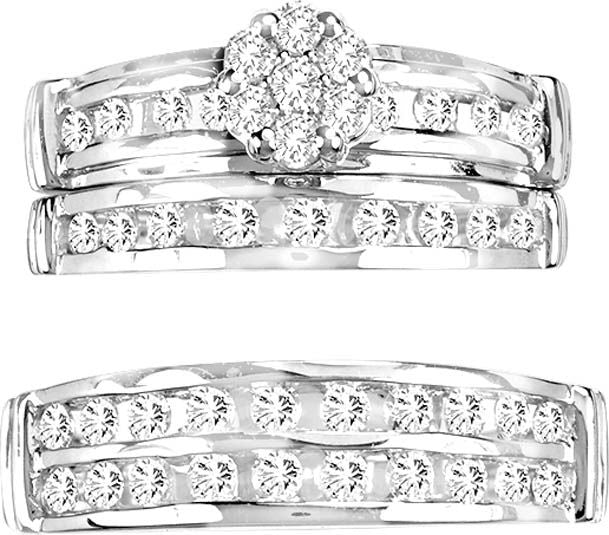 14K 1.30CT Diamond TRIO SET