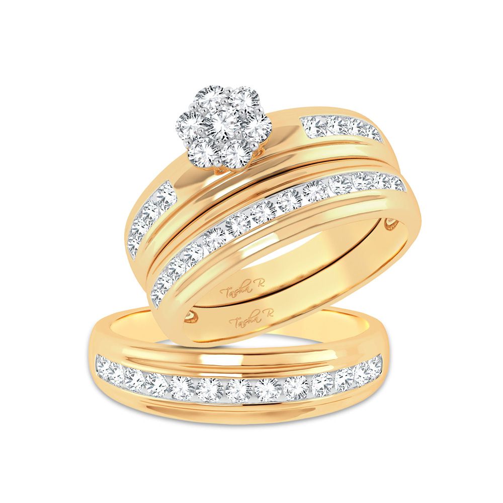 14K 1.00ct Diamond Trio Set