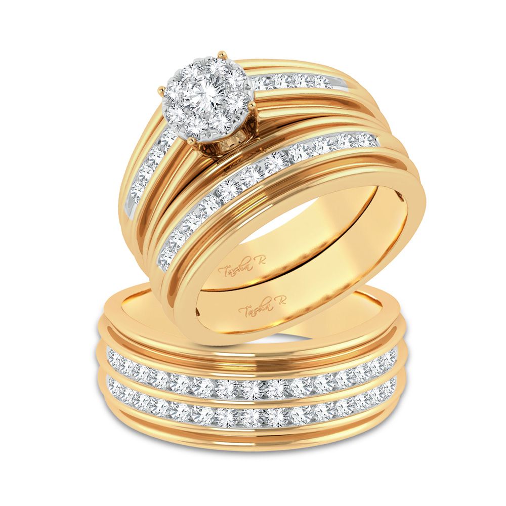 14k 0.86ct Diamond Trio Set