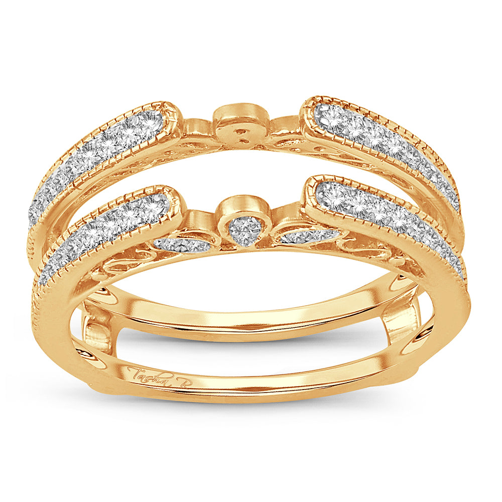14K Yellow Gold Lab Diamond Ring Guard Enhancer