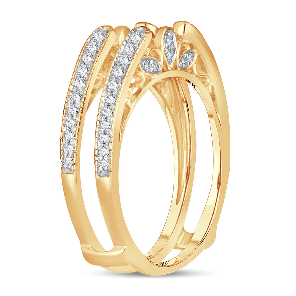 14K Yellow Gold Lab Diamond Ring Guard Enhancer