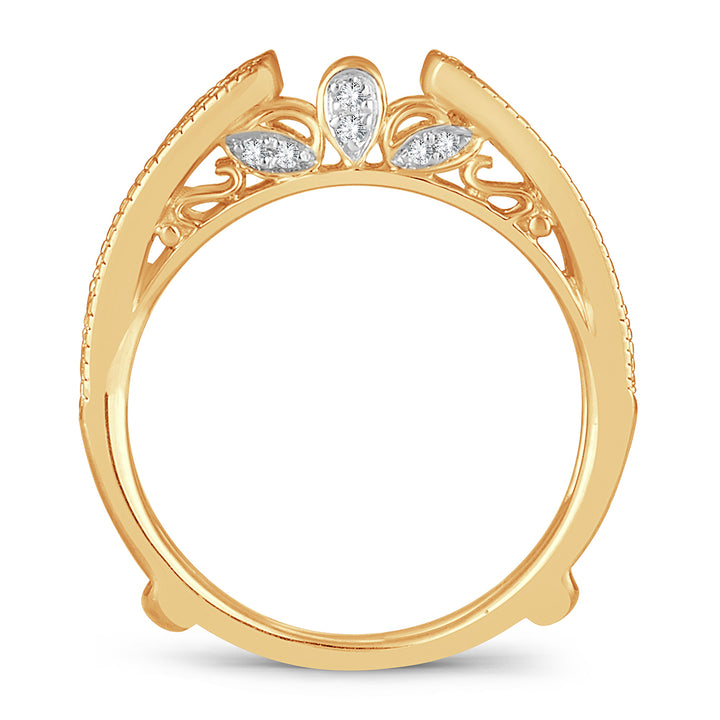 14K Yellow Gold Lab Diamond Ring Guard Enhancer