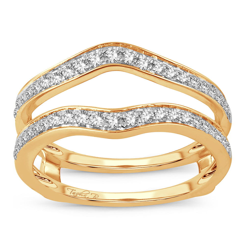 14K Yellow Gold Lab Diamond Ring Guard Enhancer