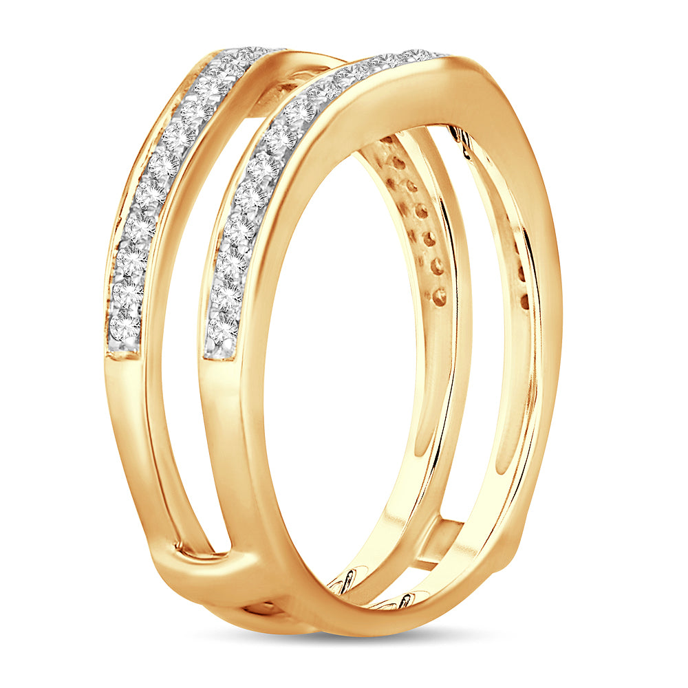 14K Yellow Gold Lab Diamond Ring Guard Enhancer