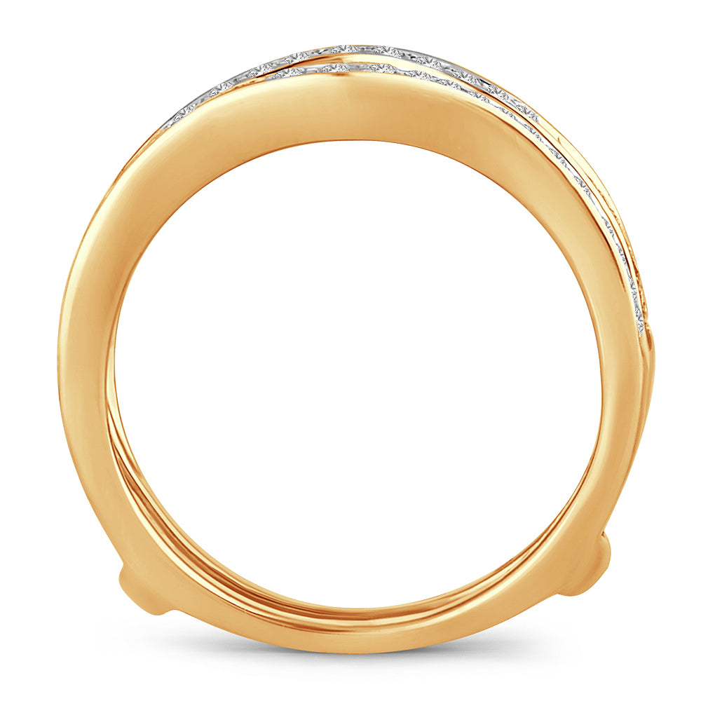 14K Yellow Gold Lab Diamond Ring Guard Enhancer