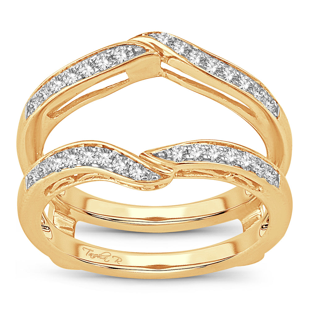 14K 0.33CT DIAMOND RING GUARD