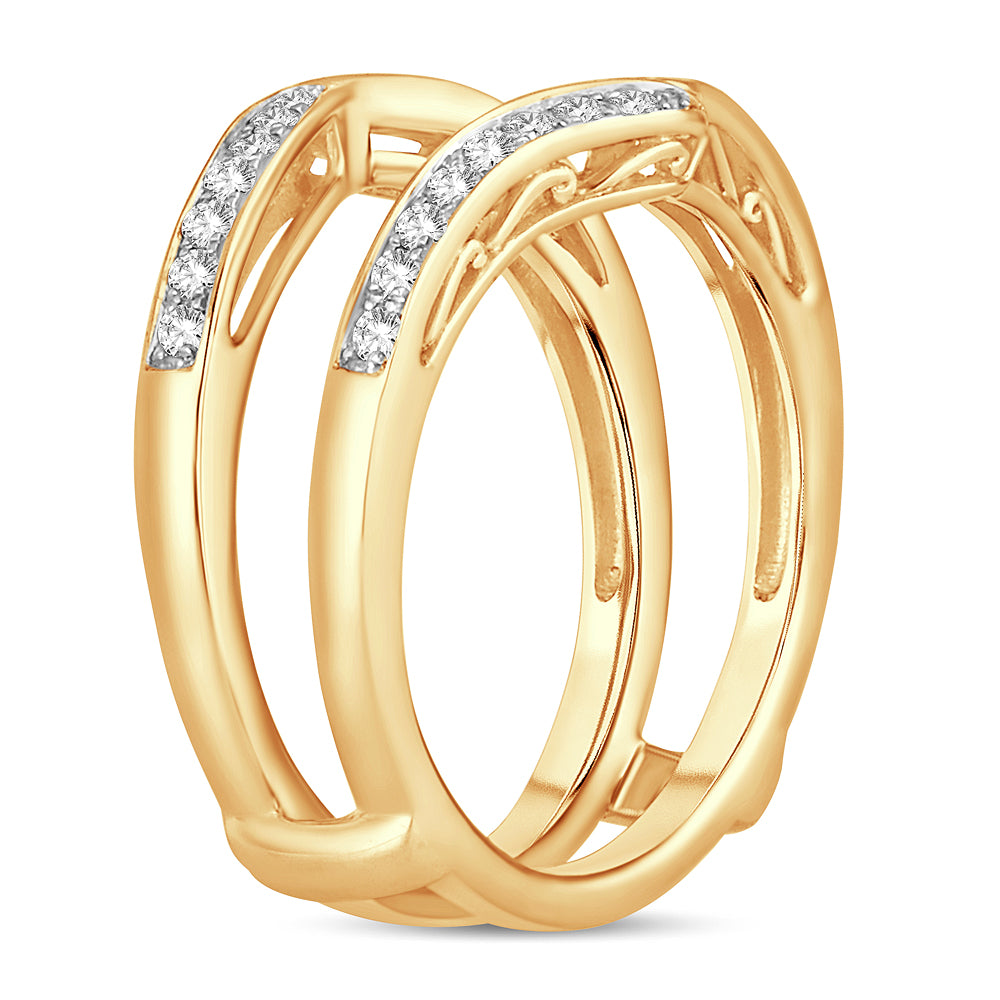 14K Yellow Gold Lab Diamond Ring Guard Enhancer