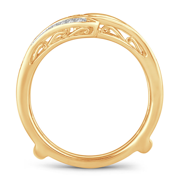 14K Yellow Gold Lab Diamond Ring Guard Enhancer