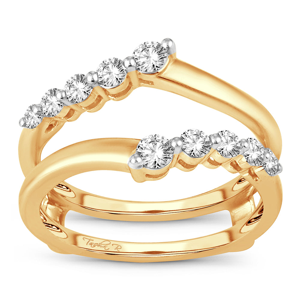 14k White Gold 0.50CT Lab Diamond Ring Guard Enhancer