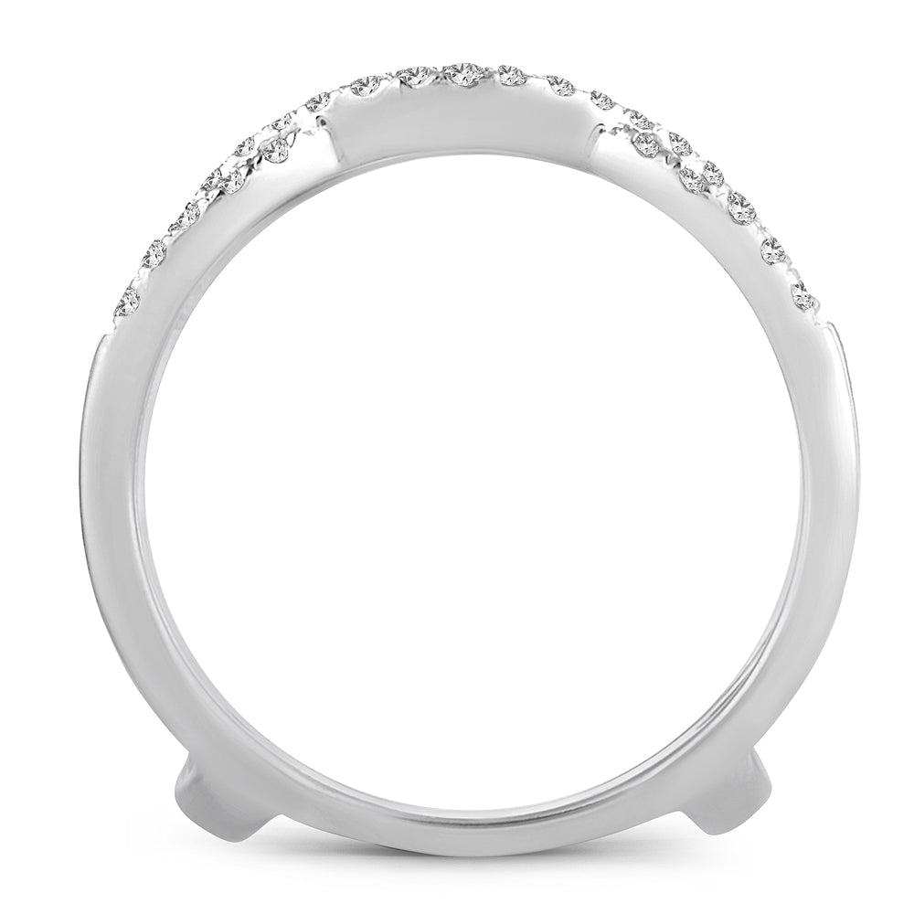 14k White Gold Lab Diamond Ring Guard Enhancer