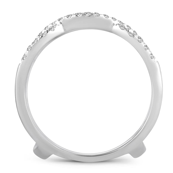 14k White Gold Lab Diamond Ring Guard Enhancer