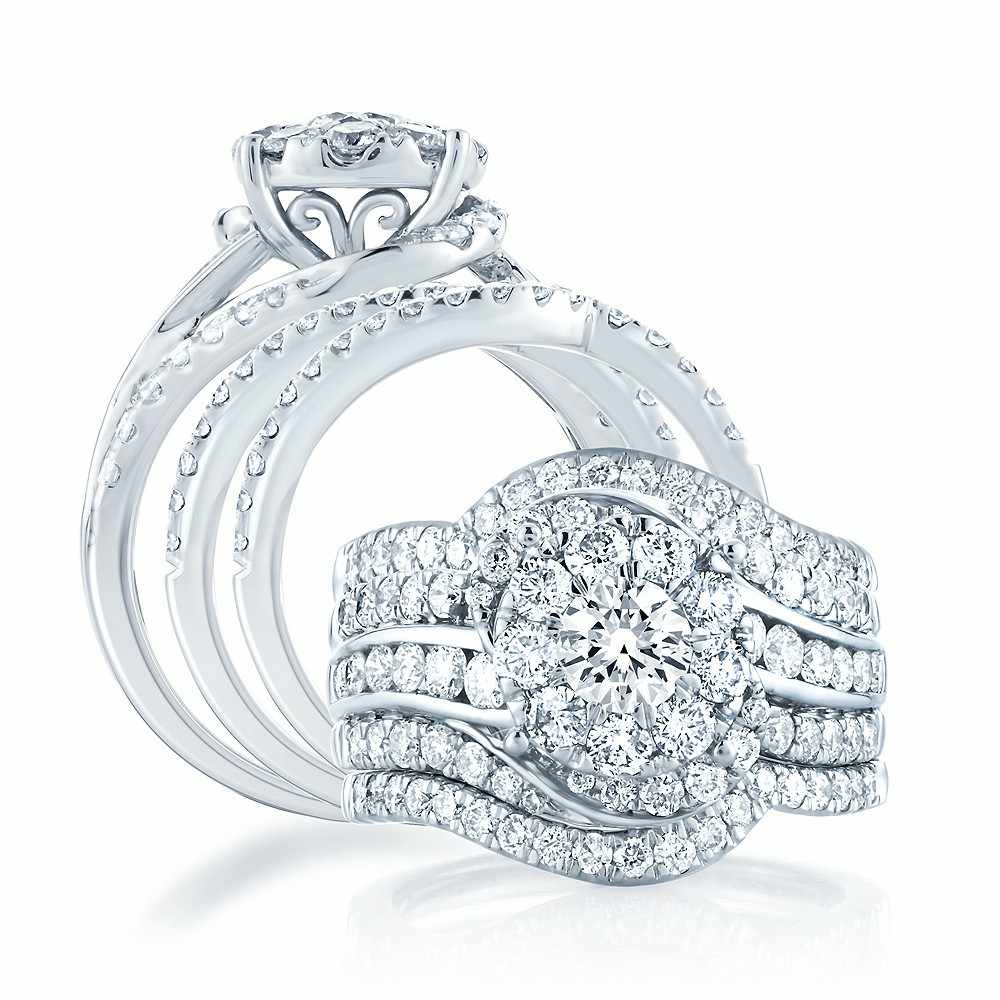 14K 2.44CT Diamond BRIDAL SET