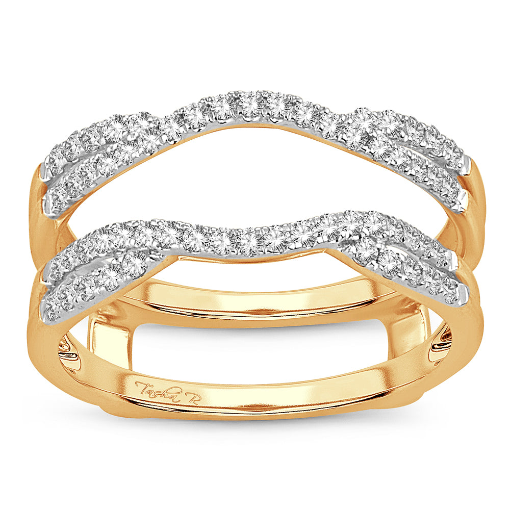 14K 0.33CT DIAMOND RING GUARD