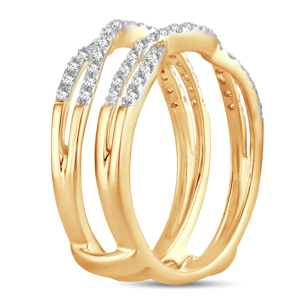 14k Rose Gold Lab Diamond Ring Guard Enhancer