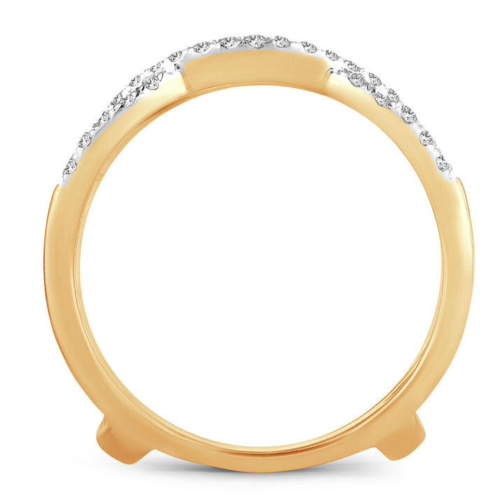 14k Rose Gold Lab Diamond Ring Guard Enhancer