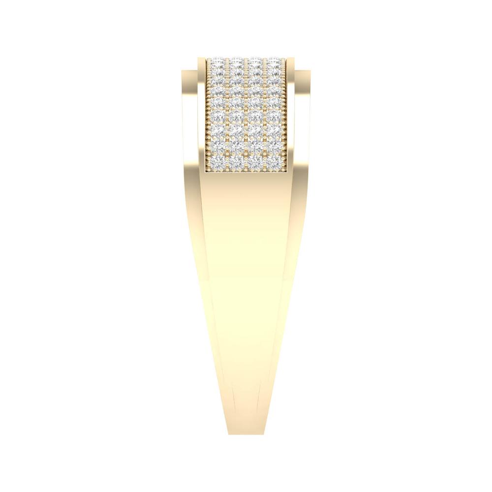 10K Yellow Gold Mens Lab Diamond Wedding Band Ring