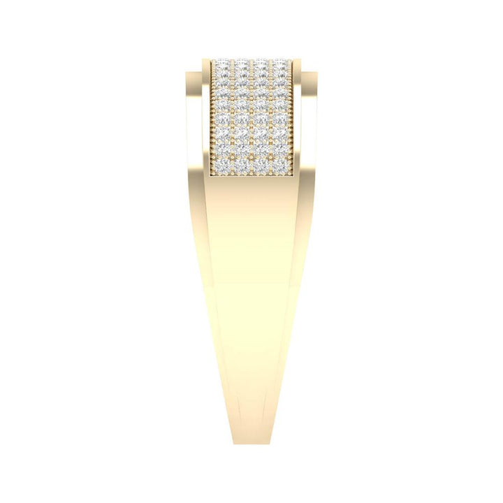 10K Yellow Gold Mens Lab Diamond Wedding Band Ring