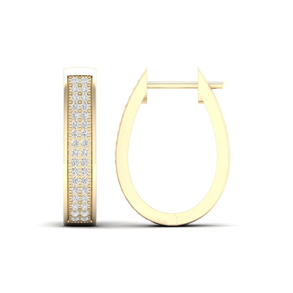 10K 0.20ct Diamond Hoops