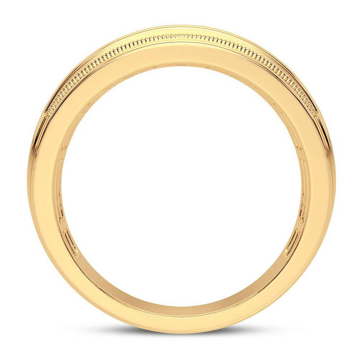14K Yellow Gold Lab Diamond Mens Wedding Band 0.50CT