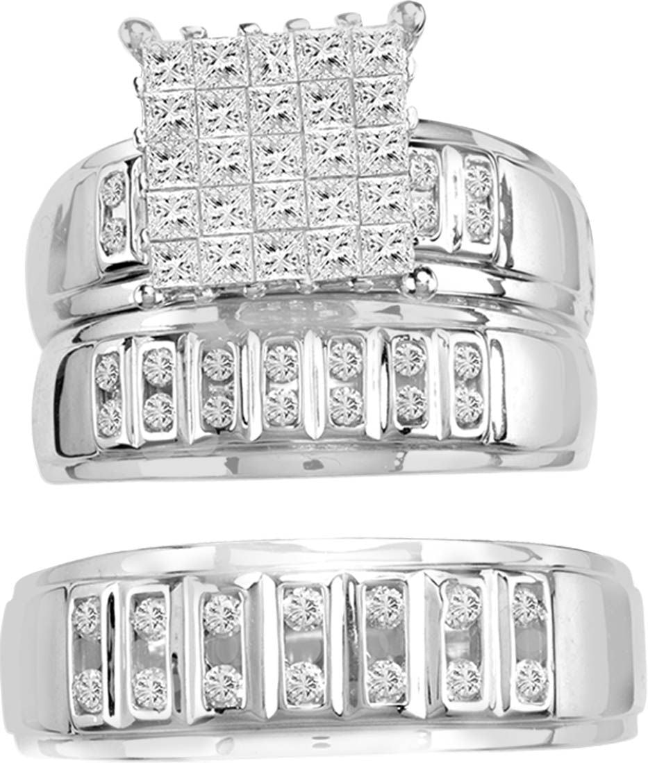 14K 1.27CT Diamond TRIO SET