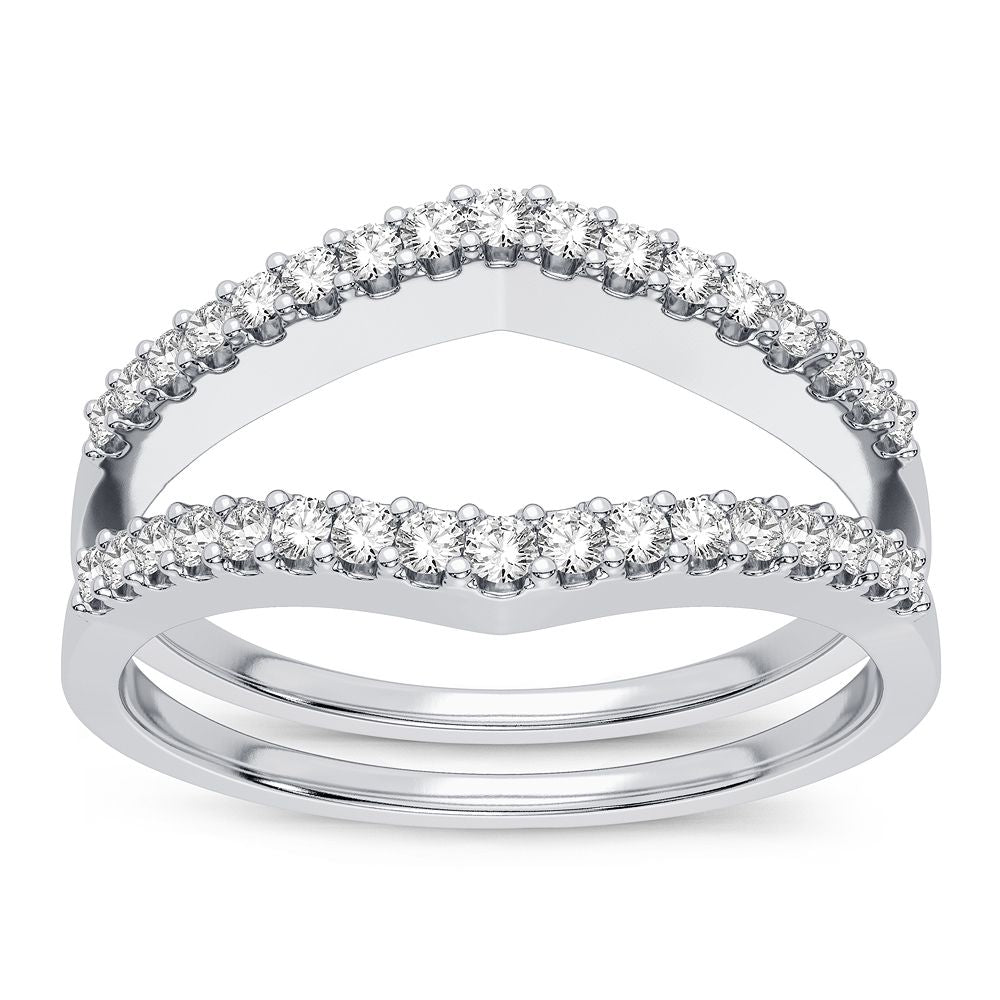 14K White Gold Lab Diamond Ring Guard Enhancer