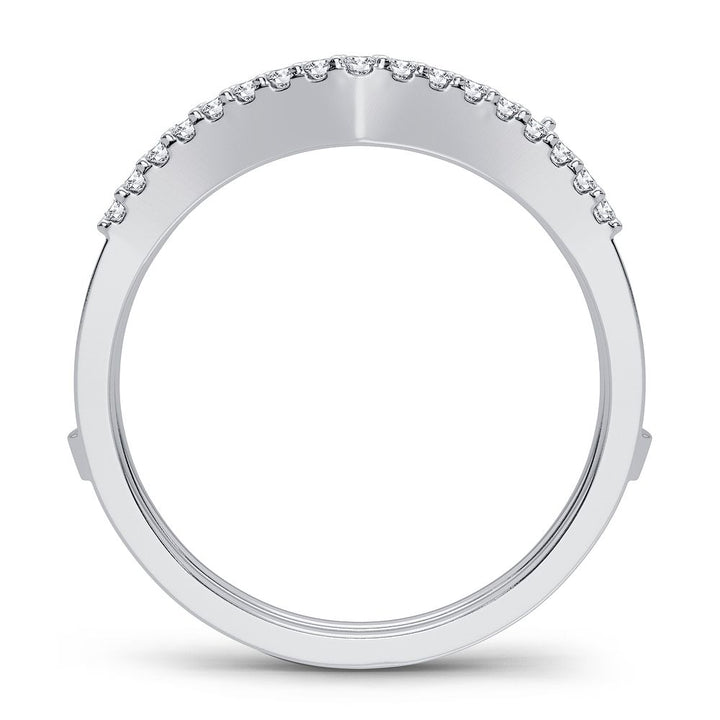 14K White Gold Lab Diamond Ring Guard Enhancer