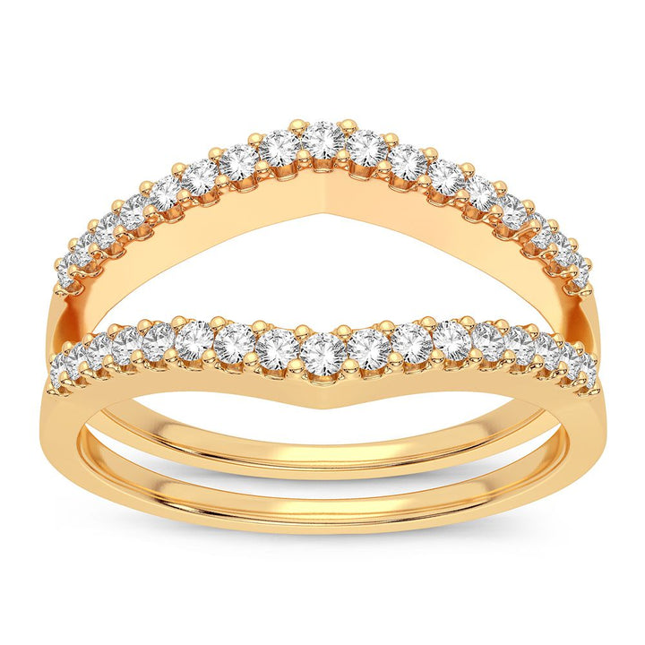 14K Yellow Gold Lab Diamond Ring Guard Enhancer