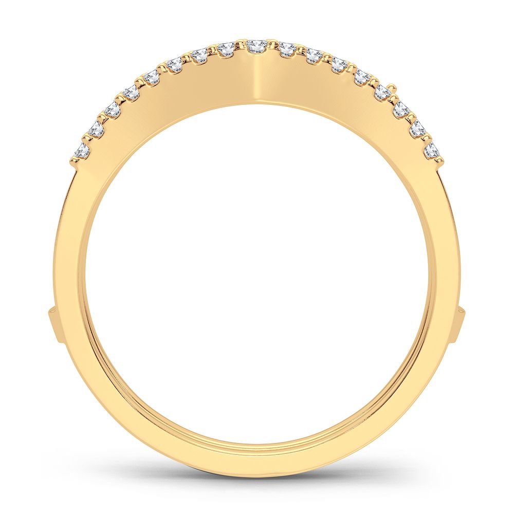 14K Yellow Gold Lab Diamond Ring Guard Enhancer