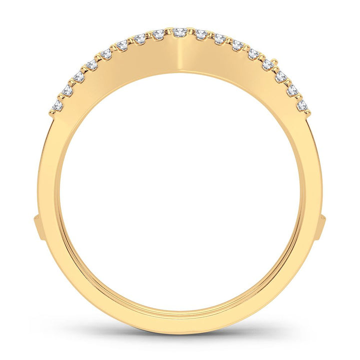 14K Yellow Gold Lab Diamond Ring Guard Enhancer
