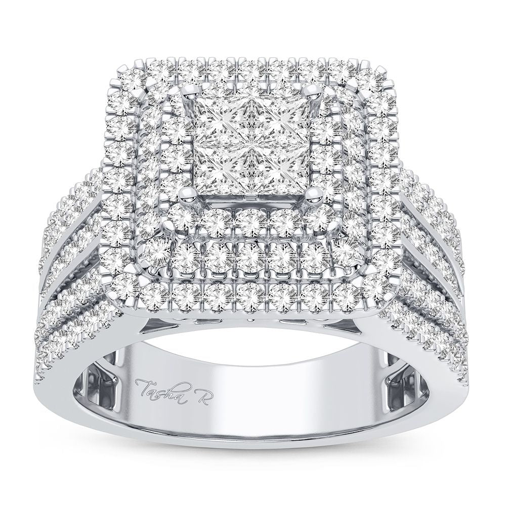 Brilliant 14k White Gold Lab Diamond Engagement Ring