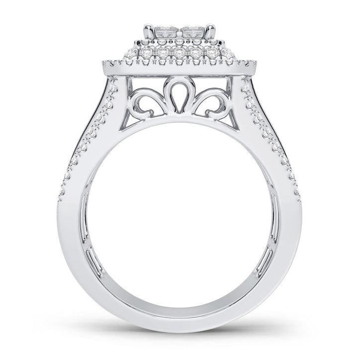 Brilliant 14k White Gold Lab Diamond Engagement Ring
