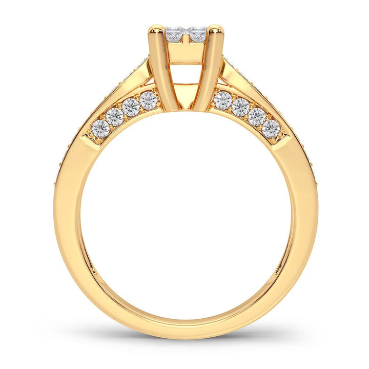 Timeless 14K Yellow Gold Lab Diamond Engagement Ring (0.50CT)