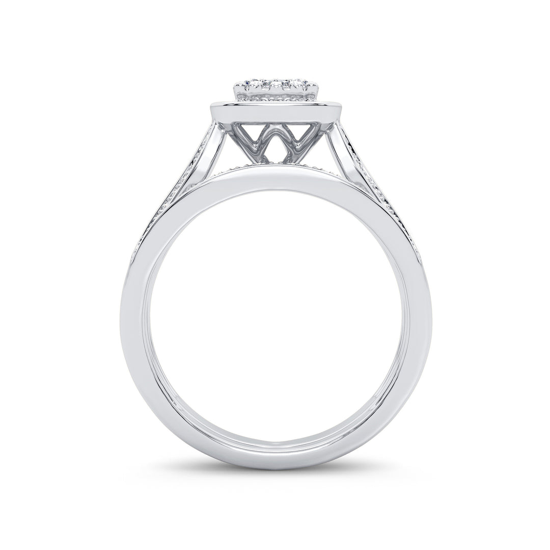 Brilliant 14k White Gold 0.40CT Lab Diamond Engagement Ring