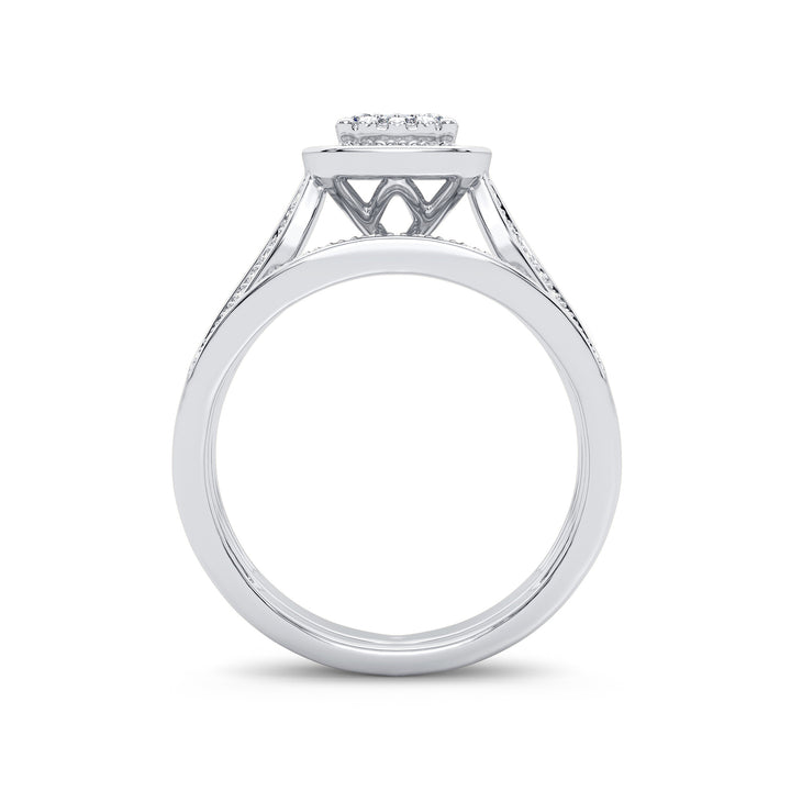 Brilliant 14k White Gold 0.40CT Lab Diamond Engagement Ring