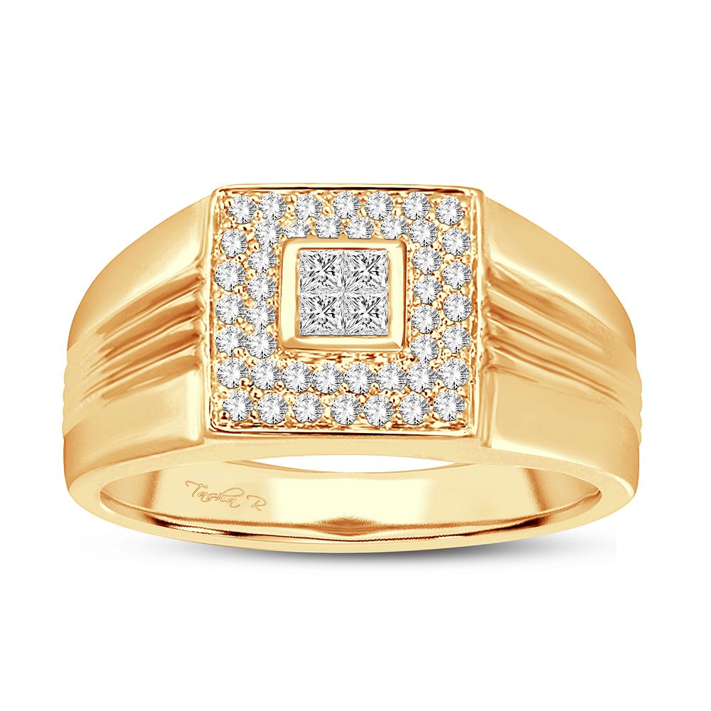 14K 0.50CT DIAMOND MENS BAND