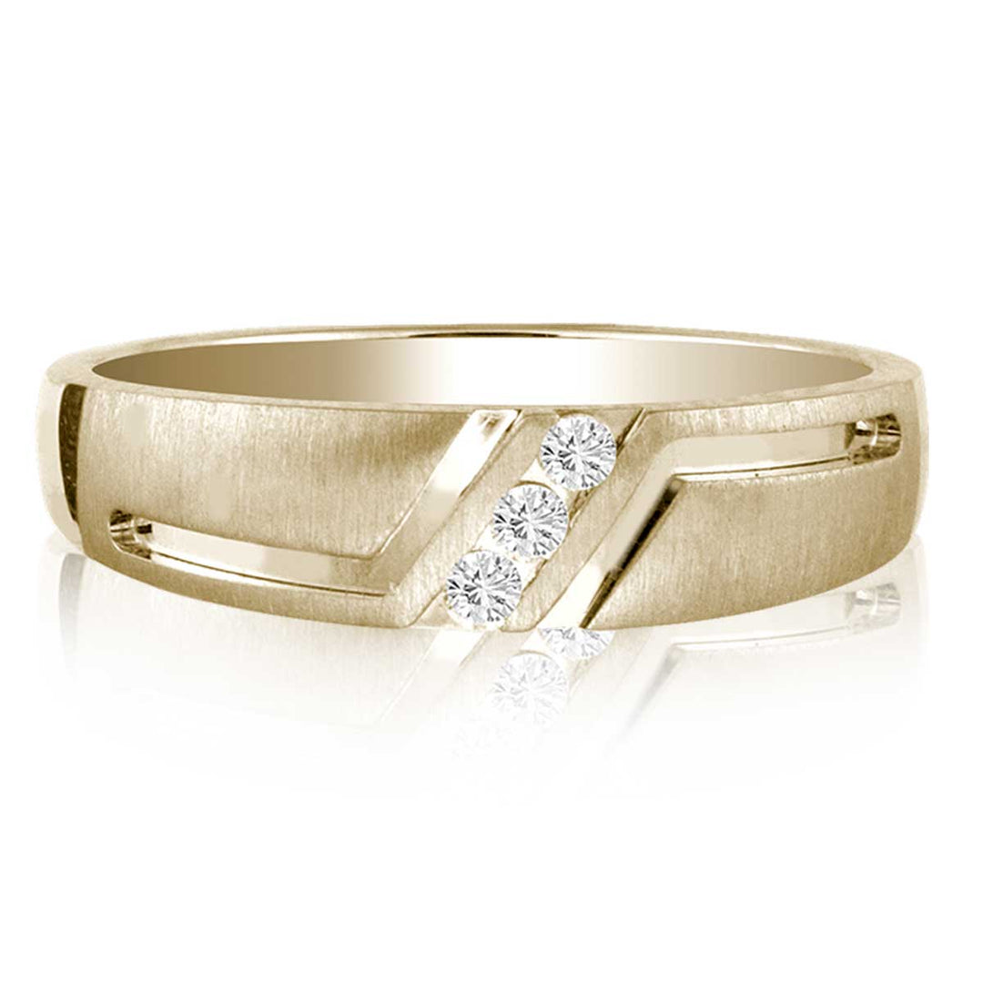 14K 0.10CT Diamond MEN&apos;S BAND