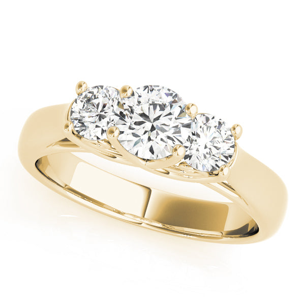 ENGAGEMENT RINGS 3 STONE ROUND