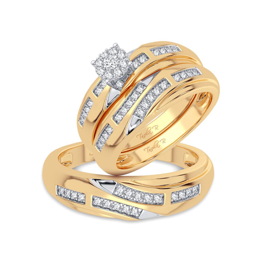 Gorgeous 14K 0.25CT Diamond Trio Set