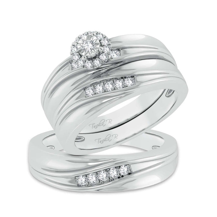 14K 0.20ct Diamond Trio Set