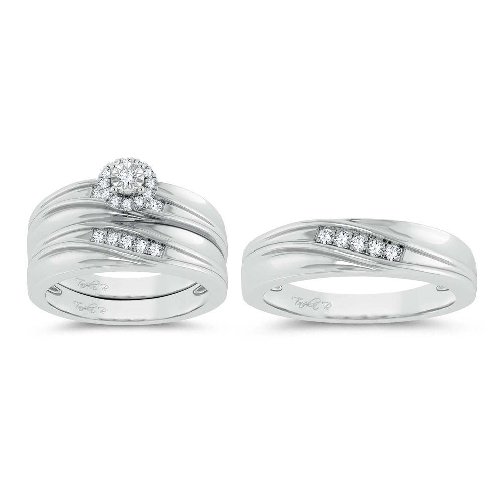 14K 0.20ct Diamond Trio Set