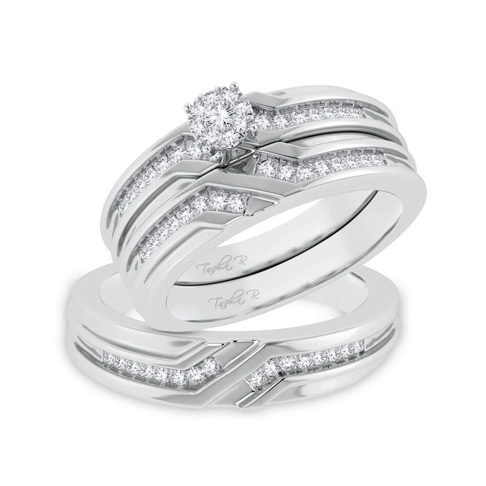 14k 0.35ct Diamond Trio Set