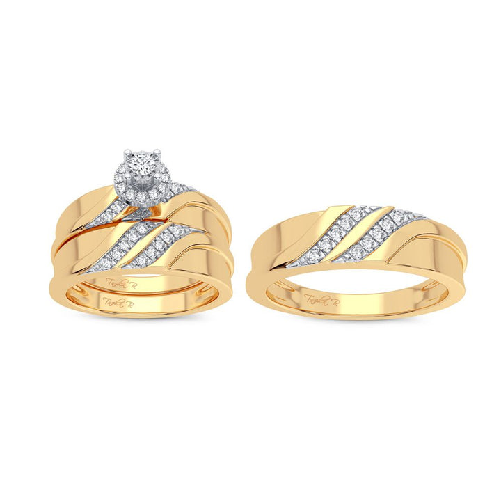 14K 0.20CT Diamond Trio Set