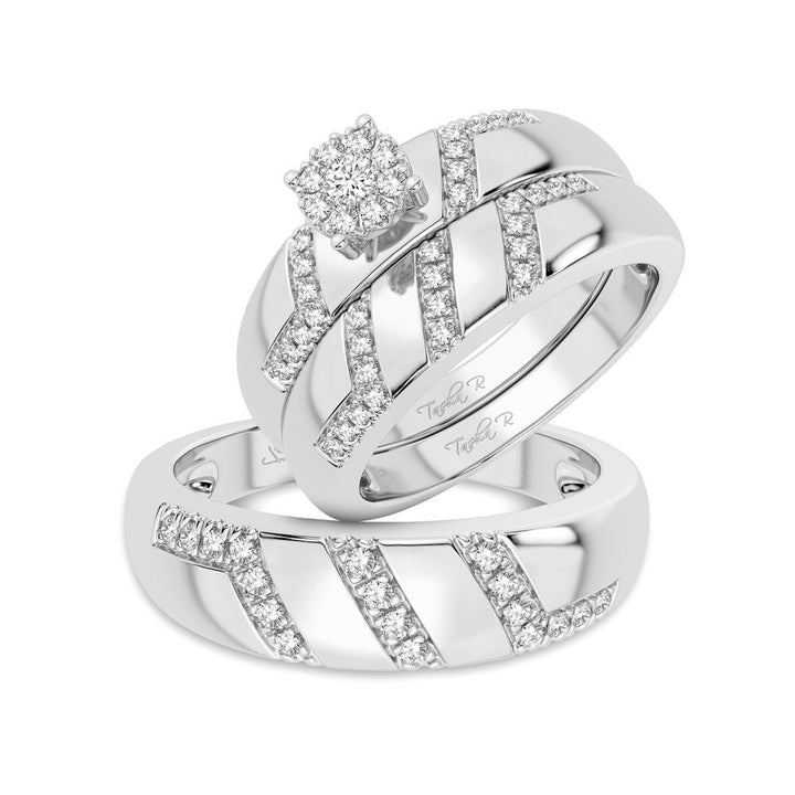 14K 0.33CT Diamond Trio Set