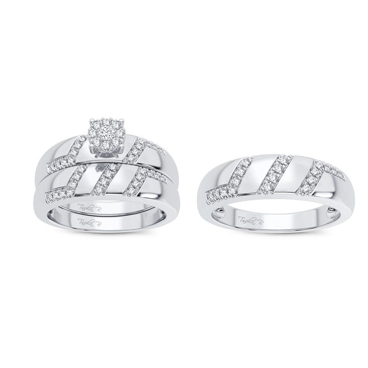 14K 0.33CT Diamond Trio Set