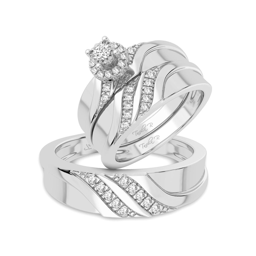 14K 0.20CT Diamond Trio Set